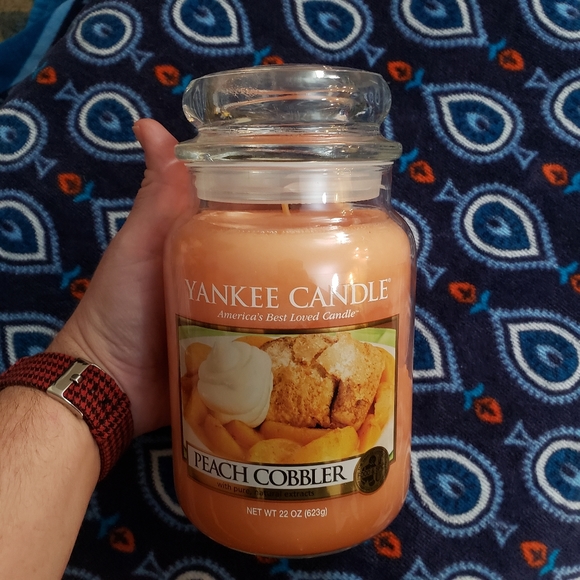 NWT Yankee Candle Peach Cobbler Large Jar